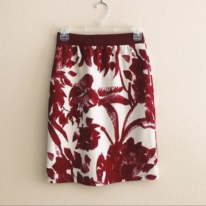 Gilli (StitchFix) Dark Red/White Skirt